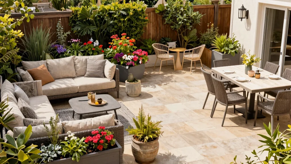 8 Large Patio Layout Ideas That Organize Every Zone Beautifully